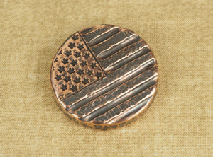 Handmade Hammered Coin - 'Stars & Stripes' Coin - Brass / Copper