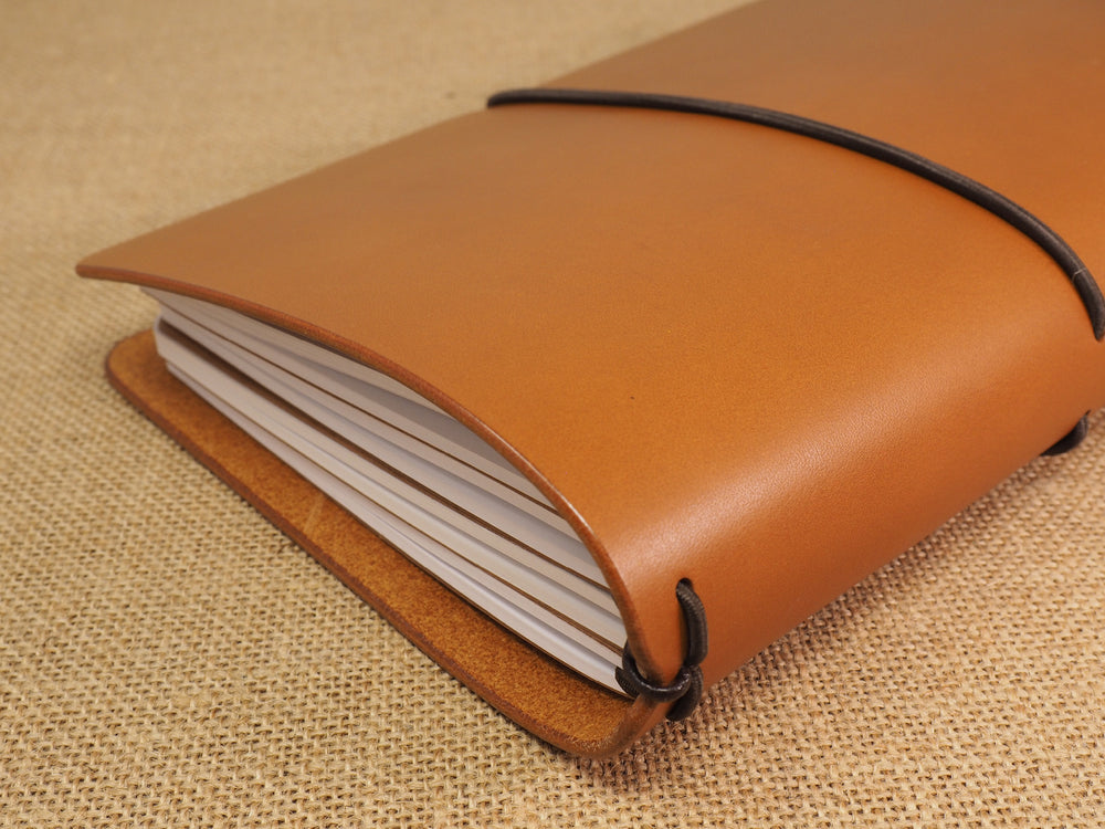 Handmade 'Explorer 3' Leather Traveler's / Travellers Notebook Cover - Generic A5 14.8x21cm