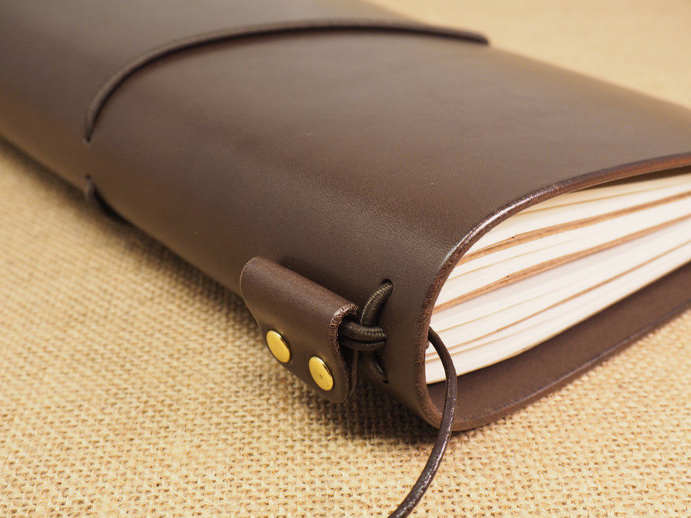 Handmade 'Explorer 3' Leather Traveler's / Travellers Notebook Cover - Moleskine Large 13x21cm