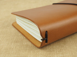 Handmade 'Explorer 3' Leather Traveler's / Travellers Notebook Cover - Midori Traveler's 11x21cm