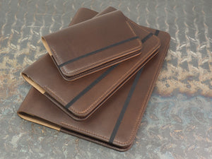 Handmade 'The Playwright' Leather Notebook Cover - for Moleskine Classic Softcover Extra Large 19x25cm - Dark Brown