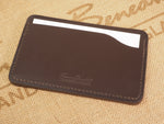 DISCOUNTED ('almost perfect') Handmade 3-by-5 (3x5" / 77x127mm) Index Card Holder Memo Notepad Jotter Pad / Pocket Briefcase - Sedgwick Bridle Leather - Australian Nut