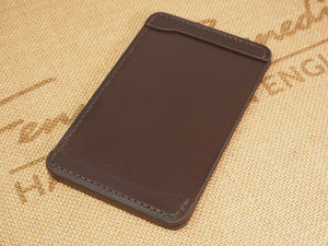 DISCOUNTED ('almost perfect') Handmade 3-by-5 (3x5" / 77x127mm) Index Card Holder Memo Notepad Jotter Pad / Pocket Briefcase - Sedgwick Bridle Leather - Australian Nut