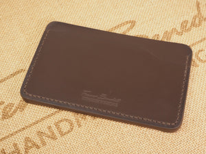 DISCOUNTED ('almost perfect') Handmade 3-by-5 (3x5" / 77x127mm) Index Card Holder Memo Notepad Jotter Pad / Pocket Briefcase - Sedgwick Bridle Leather - Australian Nut