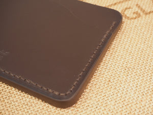 DISCOUNTED ('almost perfect') Handmade 3-by-5 (3x5" / 77x127mm) Index Card Holder Memo Notepad Jotter Pad / Pocket Briefcase - Sedgwick Bridle Leather - Australian Nut