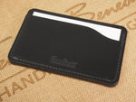 DISCOUNTED (old stock) Handmade 3-by-5 (3x5" / 77x127mm) Index Card Holder Memo Notepad Jotter Pad / Pocket Briefcase - Sedgwick Bridle Leather - Black