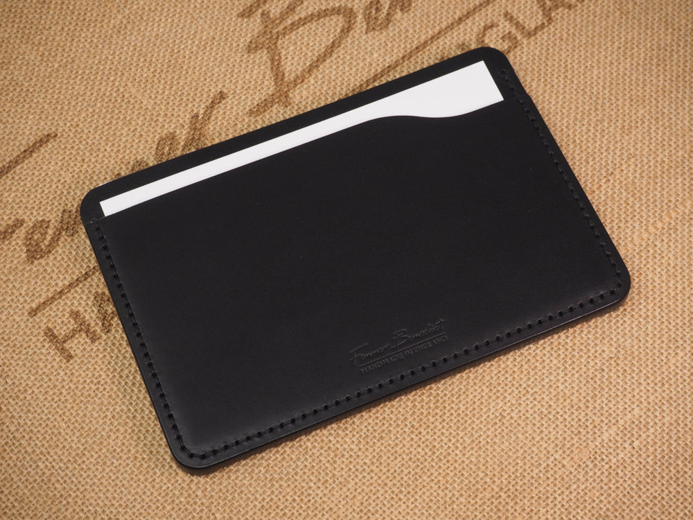 Handmade 4-by-6 (4x6" / 102x152mm) Index Card Holder Memo Notepad Jotter Pad / Pocket Briefcase - Veg-Tan Leather - Cognac / Chestnut / Dark Brown / Black