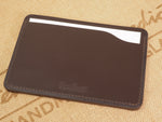 DISCOUNTED ('almost perfect') Handmade 4-by-6 (4x6" / 102x152mm) Index Card Holder Memo Notepad Jotter Pad / Pocket Briefcase - Sedgwick Bridle Leather - Australian Nut