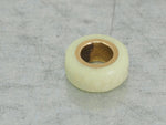 DISCOUNTED ('seconds' / off-spec) Handmade Hammered-Finish Stacking/Spacer Drum Bead for Paracord or Leather Lanyards - 12mm dia. x 5mm - Embrite™ Glow In The Dark Resin & Brass