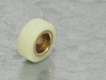 DISCOUNTED ('seconds' / off-spec) Handmade Hammered-Finish Stacking/Spacer Drum Bead for Paracord or Leather Lanyards - 12mm dia. x 5mm - Embrite™ Glow In The Dark Resin & Brass