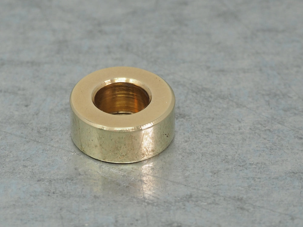 DISCOUNTED ('seconds') Handmade Polished Stacking/Spacer Drum Bead for Paracord or Leather Lanyards - 12mm dia. x 5mm - Solid Brass