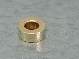 DISCOUNTED ('seconds') Handmade Polished Stacking/Spacer Drum Bead for Paracord or Leather Lanyards - 12mm dia. x 5mm - Solid Brass