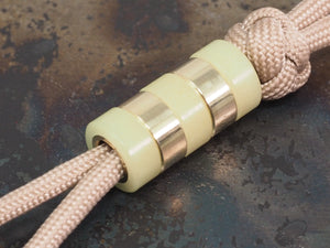 Handmade Polished Stacking/Spacer Drum Bead for Paracord or Leather Lanyards - 12mm dia. x 5mm - Solid Brass