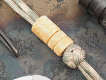 Handmade Polished Stacking/Spacer Drum Bead for Paracord or Leather Lanyards - Juma® (resin) - Sand / Olive Drab Green