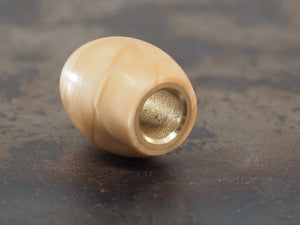 Handmade Barrel Bead for Paracord or Leather Lanyards - 14mm dia. x 15mm - Sand Juma® (resin) & Brass