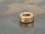 Handmade Hammered Stacking/Spacer Bead for Paracord or Leather Lanyards - 12mm dia. x 5mm - Tumbled Brass