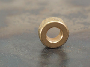Handmade Hammered Stacking/Spacer Bead for Paracord or Leather Lanyards - 12mm dia. x 5mm - Tumbled Brass