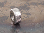 Handmade Hammered Stacking/Spacer Bead for Paracord or Leather Lanyards - 12mm dia. x 5mm - Stainless Steel