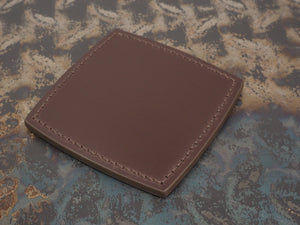 Handmade Drink Coaster - Squircle - 9x9cm - Sedgwick Bridle Leather - Australian Nut