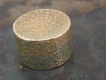 Handmade Hammered Decorative Paperweight - 40mm dia. x 25mm (1 inch) - 280g - Verdigris Patinated BRONZE