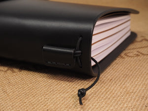 Handmade 'Explorer 4' Leather Traveler's / Travellers Notebook Cover - Generic A5 14.8x21cm - Black