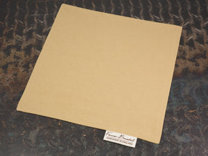 DISCOUNTED ('almost perfect') Handcrafted Gentleman's Pocket Handkerchief - 250x250mm 10x10" - 100% Cotton Beige Japanese Linen-Look with Calico Label
