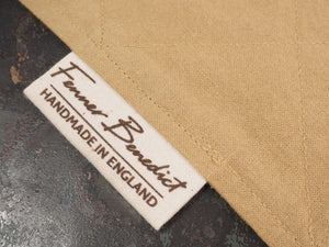 
            
                Load image into Gallery viewer, DISCOUNTED (&amp;#39;almost perfect&amp;#39;) Handcrafted Gentleman&amp;#39;s Pocket Handkerchief - 250x250mm 10x10&amp;quot; - 100% Cotton Beige Japanese Linen-Look with Calico Label
            
        