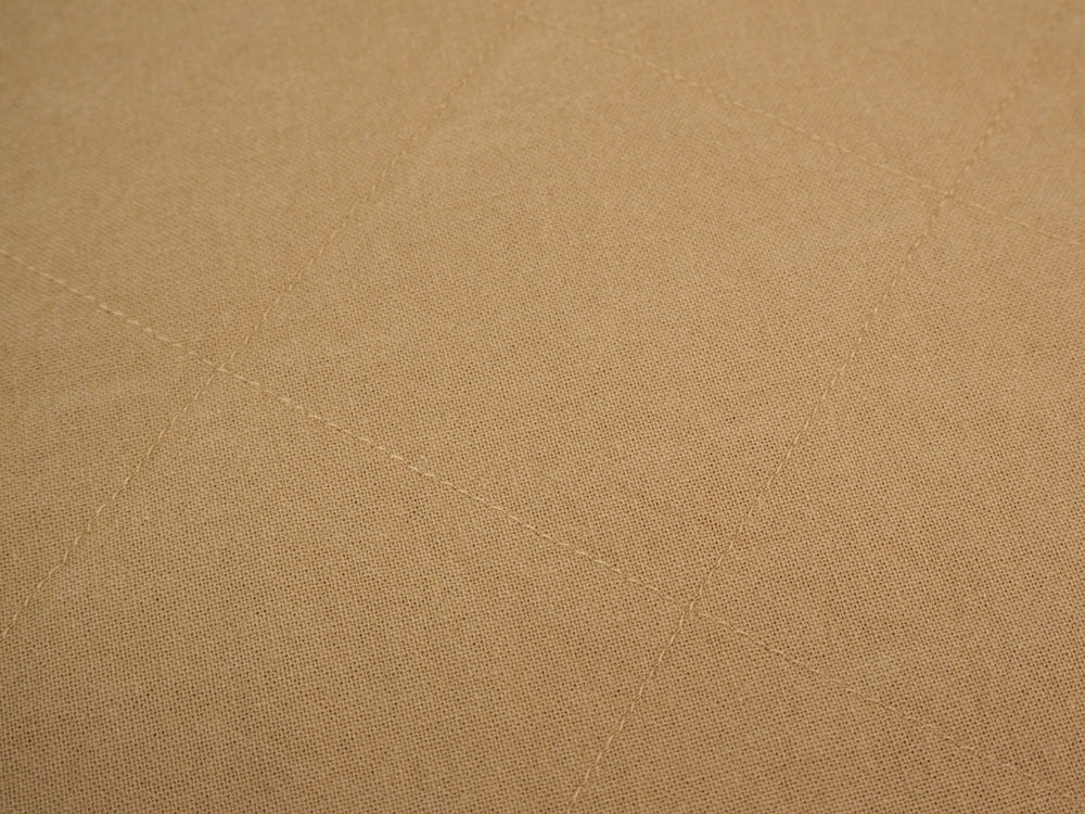 Handcrafted Gentleman's Pocket Handkerchief - 250x250mm 10x10" - 100% Cotton Beige Japanese Linen-Look with Calico Label