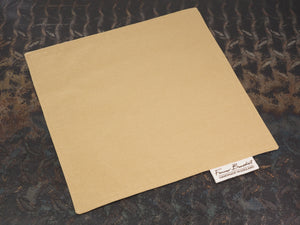 Handcrafted Gentleman's Pocket Handkerchief - 250x250mm 10x10" - 100% Cotton Vintage Blue Denim & Beige with Calico Label
