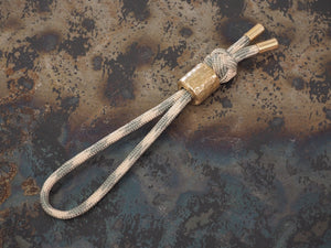 Handmade Diamond Knot Paracord Lanyard Keyring with Hammered Bead (12mm dia. x 13mm) - Digital Camo Paracord with Bronze Hammered Bead