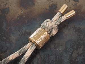 Handmade Diamond Knot Paracord Lanyard Keyring with Hammered Bead (12mm dia. x 13mm) - Digital Camo Paracord with Bronze Hammered Bead