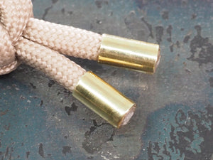 
            
                Load image into Gallery viewer, Handmade Brass End Cap Tubes for 550 Paracord - 4.5mm dia. x 8mm - Polished Brass (PAIR)
            
        