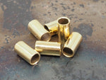 Handmade Brass End Cap Tubes for 550 Paracord - 4.5mm dia. x 8mm - Polished Brass (PAIR)