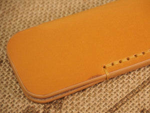 DISCOUNTED ('almost perfect') Handmade Gentleman's Pocket Comb Leather Case for KENT OT comb - London Tan Bridle Leather