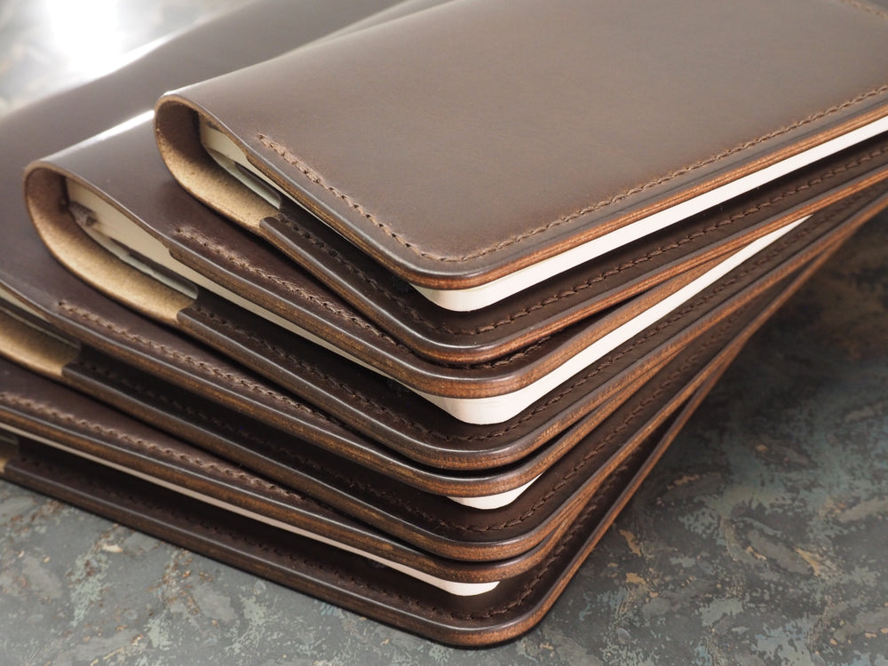 Handmade 'The Playwright' Leather Notebook Cover - for Moleskine Classic Softcover A4 21x29.7cm - Dark Brown