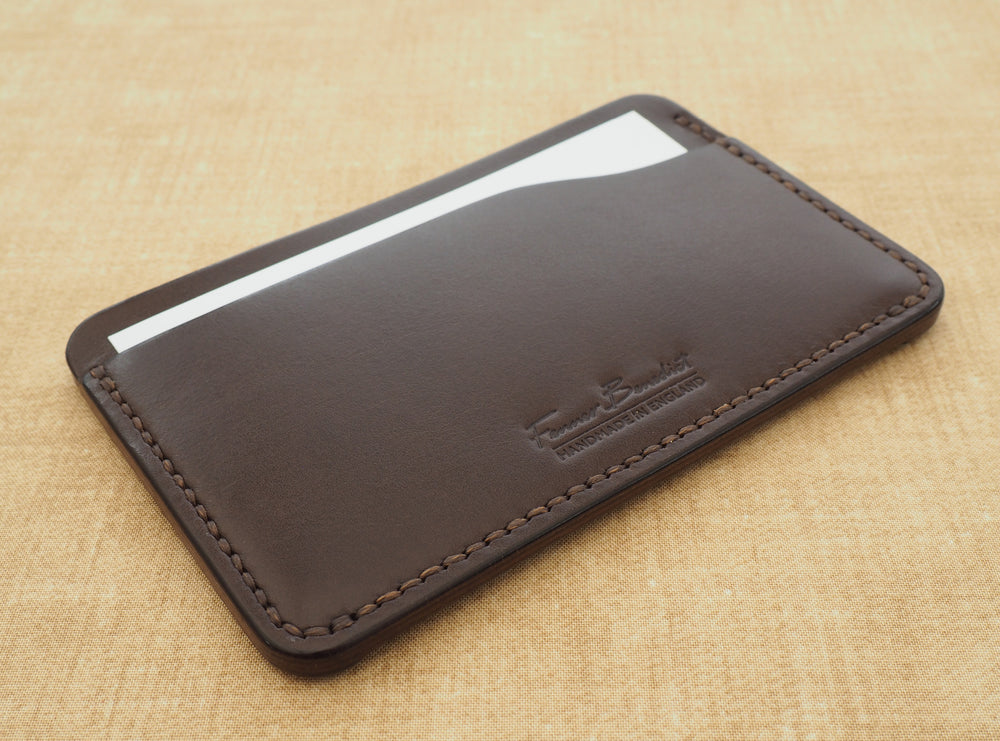 Handmade Leather Index card holder jotter notepad pocket briefcase 3x5" 3by5 3-by-5 Brown