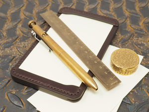 Handmade Luxury Sedgwick Bridle Leather 3-by-5 3x5 Handmade Leather Pocket Index Card Holder Jotter Notepad for Everyday Carry in Australian Nut Brown