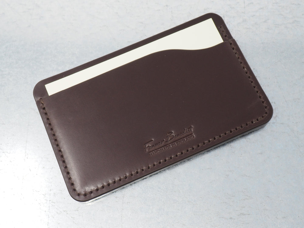 Handmade Luxury Sedgwick Bridle Leather 3-by-5 3x5 Handmade Leather Pocket Index Card Holder Jotter Notepad for Everyday Carry in Australian Nut Brown