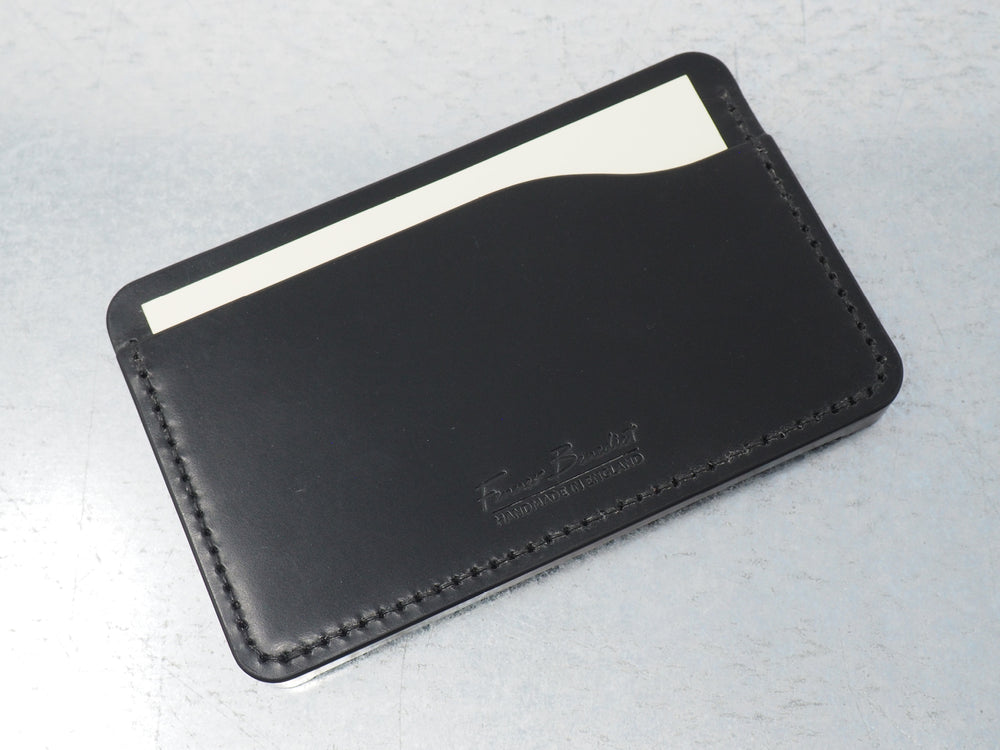 Handmade Luxury Sedgwick Bridle Leather 3-by-5 3x5 Handmade Leather Pocket Index Card Holder Jotter Notepad for Everyday Carry in Black