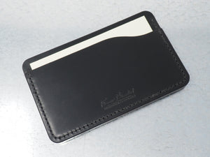 Handmade Luxury Sedgwick Bridle Leather 3-by-5 3x5 Handmade Leather Pocket Index Card Holder Jotter Notepad for Everyday Carry in Black