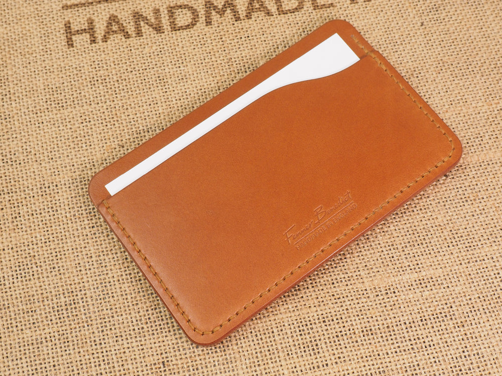Handmade Luxury Leather 3-by-5 3x5 Handmade Leather Pocket Index Card Holder Jotter Notepad for Everyday Carry in Cognac Tan