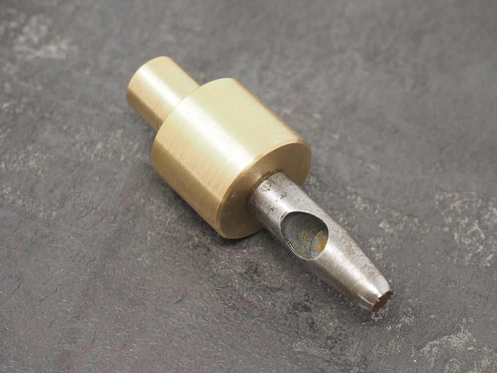 Brass arbor press adaptor with 1/4" UNC thread