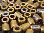 Handmade Hammered Bead for Paracord or Leather Lanyards - Brass / Bronze / Copper