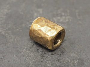 Handmade Hammered Bead for Paracord or Leather Lanyards - Brass / Bronze / Copper