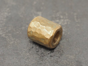 Handmade Hammered Bead for Paracord or Leather Lanyards - Brass / Bronze / Copper