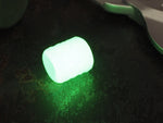 Handmade Hammered-Finish Bead for Paracord or Leather Lanyards - 12mm dia. x 13mm - Embrite™ Glow In The Dark
