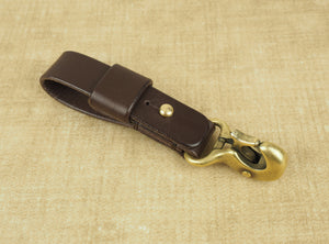 Handmade Beaked Hook Belt Hanger for Pocket Carry of Keys / EDC - Veg-Tan