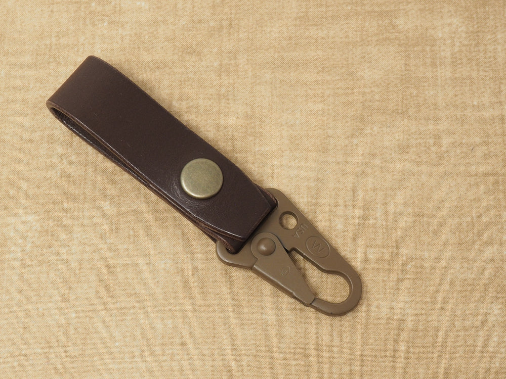 Handmade C.L.A.S.H. Hook Belt Hanger for Keys / EDC - Veg-Tan