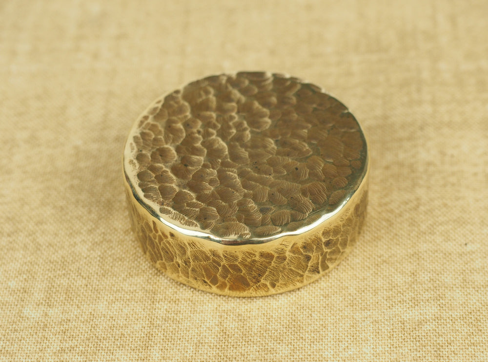 Handmade Hammered Coin - 12mm 1/2in Thick - Brass / Copper