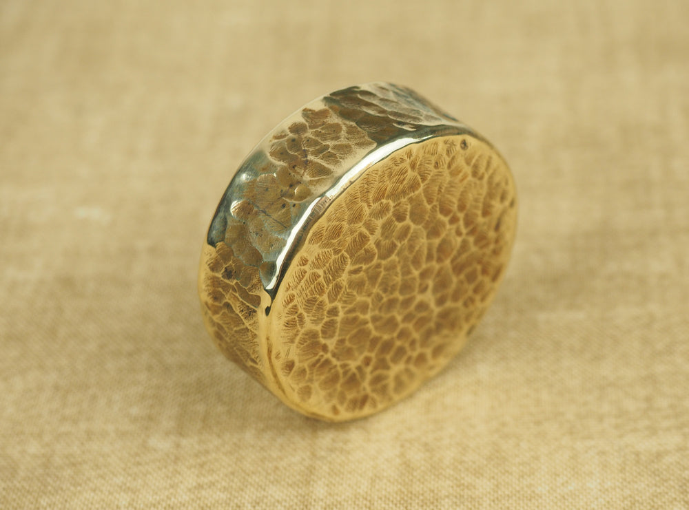 Handmade Hammered Coin - 12mm 1/2in Thick - Brass / Copper